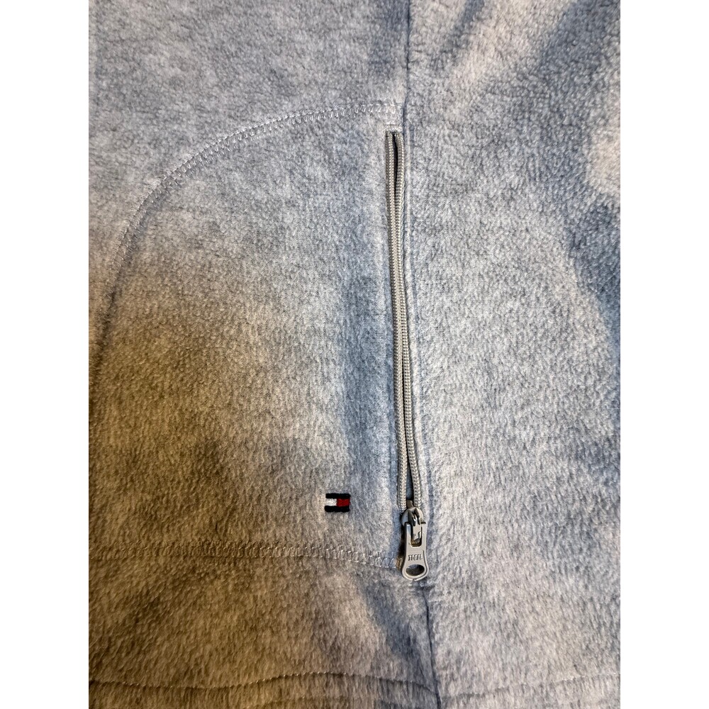 Tommy Hilfiger Light Gray Full Zip Fleece Jacket Women's Medium - Picture 3 of 11
